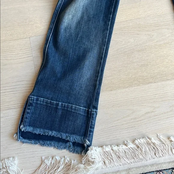 AYR Women's Raw Hem Jeans - Dark Blue - Picture 2 of 5